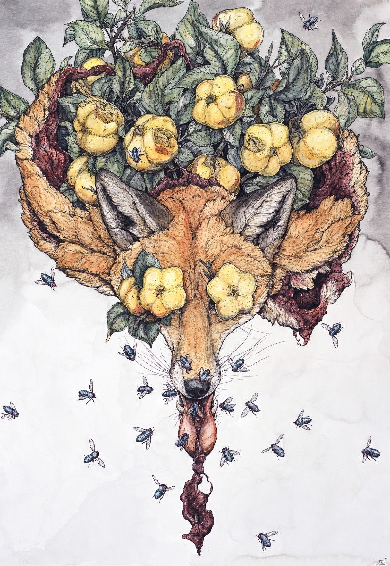 Mitologia, biologia, cosmologia e o simbolismo dos animais, esses sempre foram os tópicos que a artista americana Lauren Marx teve curiosidade. Sua atração por esses tópicos acabou levando ela a criar imagens e ilustrações que combinem todos esses elementos de um jeito que demonstre como ela enxerga a forma com a qual eles se misturam. Um argumento visual sobre a interconectividade da vida. 