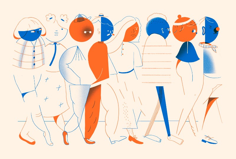 Dalbert B. Vilarino é um ilustrador freelancer canadense baseado em Toronto, onde nasceu e cresceu. Seu portfólio é repleto de trabalhos que parecem estudar a fragmentação e a distorção do corpo humano, do espaço e de objetos físicos. Foi isso que me chamou a atenção no portfólio dele assim que me deparei com um artigo na Interna Magazine. 