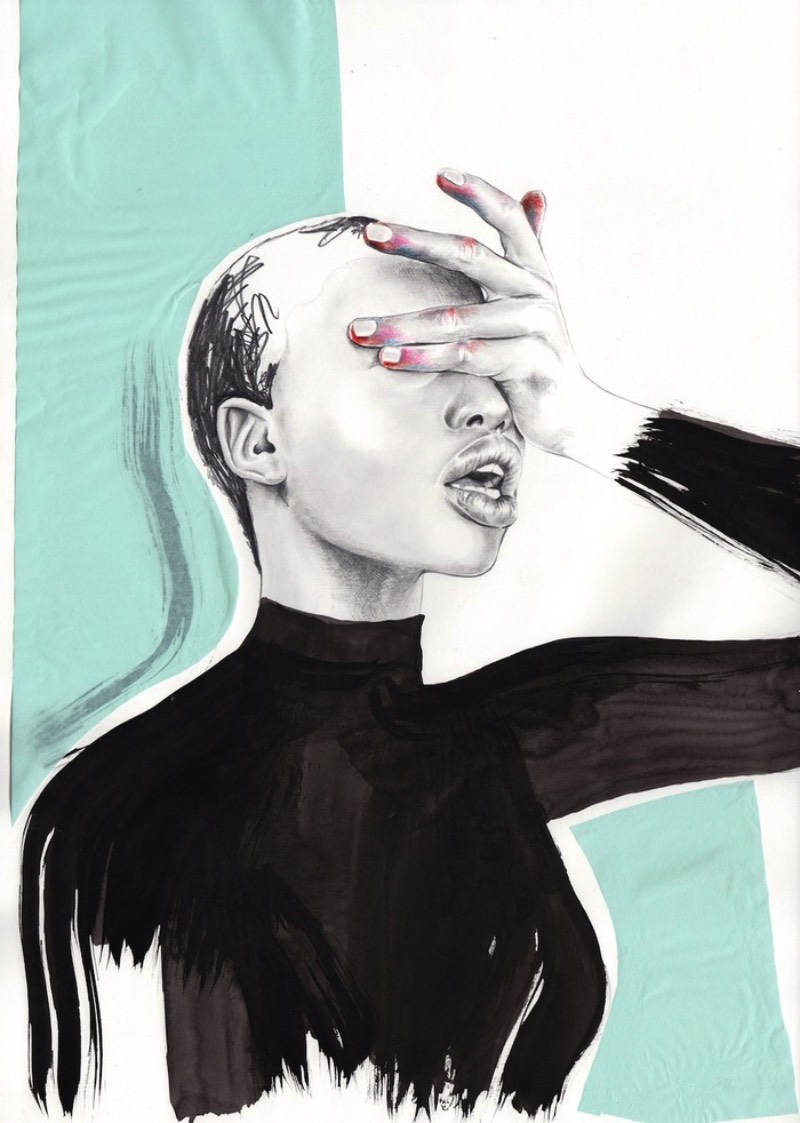 As ilustrações de Esra Roise parecem incompletas e, algumas vezes, parecem q foram feitas sem pensar muito. Mas, isso é apenas impressão sua. As imagens criadas por essa ilustradora podem ser comparadas com aqueles fotografias que acontecem em qualquer segundo, sem nem pensar direito. Nessas imagens, ela mistura elegância. diversão e um certo romantismo que, de certa forma, acabam capturando um pouco da essência da juventude e daqueles que vivem apenas naquele momento. 
