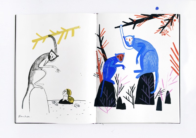 Quando você observa as ilustrações de Gosia Herba, é fácil pensar na arte moderna do século que passou. De acordo com a artista, esse seria um tributo a seus artistas favoritos, de Picasso a Matisse. Mas suas ilustrações são mais do que isso, seu trabalho é especial de um jeito que resolvi fazer um artigo apenas sobre seus cadernos de rascunho. 