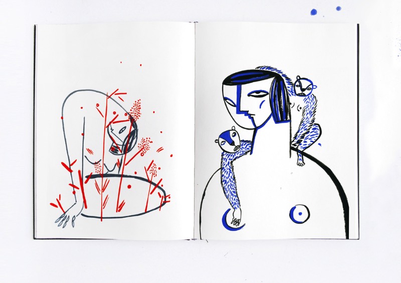 Quando você observa as ilustrações de Gosia Herba, é fácil pensar na arte moderna do século que passou. De acordo com a artista, esse seria um tributo a seus artistas favoritos, de Picasso a Matisse. Mas suas ilustrações são mais do que isso, seu trabalho é especial de um jeito que resolvi fazer um artigo apenas sobre seus cadernos de rascunho. 
