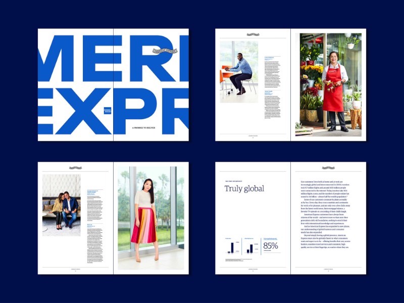 Desde 1975 que o logo do American Express pode ser encontrado dentro de um quadrado azul que se tornou icônico. Mas, depois de todos esses anos, a equipe de designers do escritório de Nova Iorque da Pentagram trabalhou para fazer um redesign que transformasse tudo em algo ainda mais relevante para essa marca de cartões de crédito. Foi assim que surgiu o redesign do American Express.
