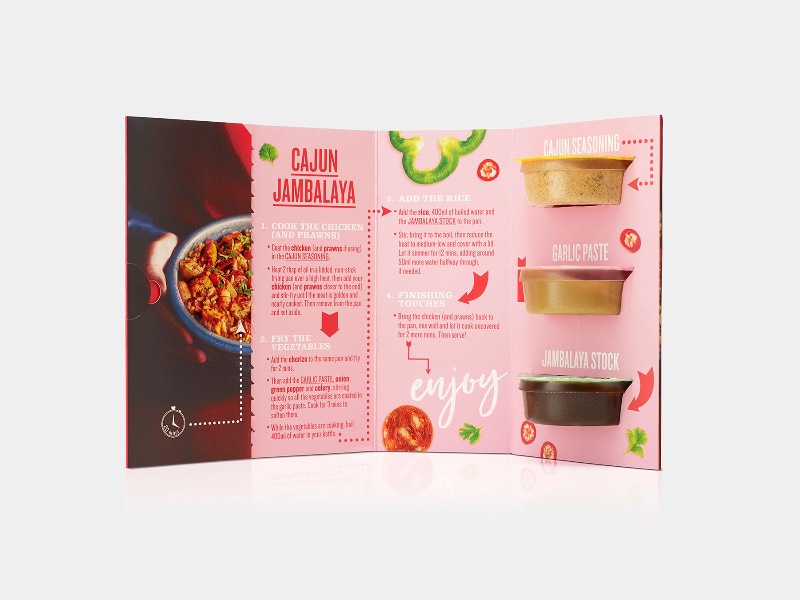 Simply Cook é um serviço de assinatura de comidas que vem com um livro de receitas com um visual cheio de cores e com um uma estética bem interessante. Criação do estúdio B&B em colaboração com Path. 