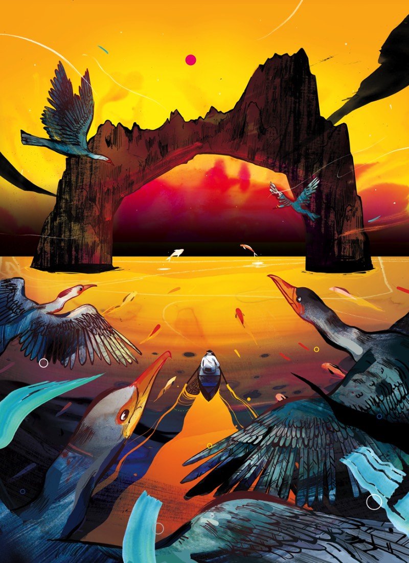 Quando me deparei com o portfólio de ilustrações de Lynn Scurfield, eu sabia que ia publicar alguma coisa dela por aqui. Tudo isso porque eu adorei como que ela usa de cores e mais cores para criar texturas diferentes em seus desenhos. 