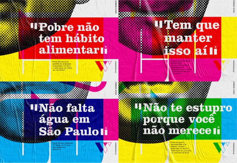 Inimigo Público é uma série de cartazes lambe-lambe criada pelo Vertentes Coletivo como uma série de posters de protesto e, também, de memória. Afinal, 2018 é um ano eleitoral e esse pode ser um dos anos mais desafiadores quando se trata de política no Brasil. 