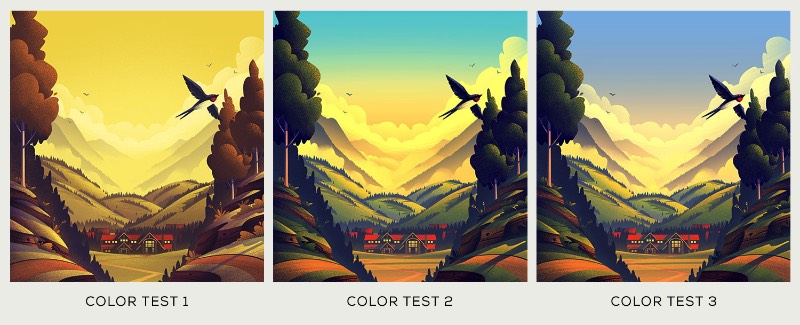 No início de 2018, Brian Miller teve o prazer de trabalhar com o pessoal da Devils Backbone Brewing Co. e Okay Yellow para fazer o rebranding de algumas embalagens de cerveja. Esse projeto envolveu uma série de ilustrações de paisagens que foram o que capturou minha atenção quando me deparei com ele no Behance.