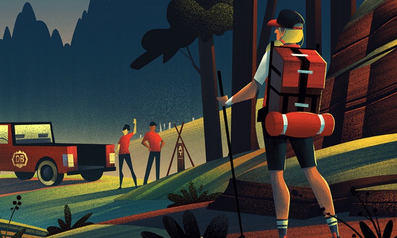 No início de 2018, Brian Miller teve o prazer de trabalhar com o pessoal da Devils Backbone Brewing Co. e Okay Yellow para fazer o rebranding de algumas embalagens de cerveja. Esse projeto envolveu uma série de ilustrações de paisagens que foram o que capturou minha atenção quando me deparei com ele no Behance.