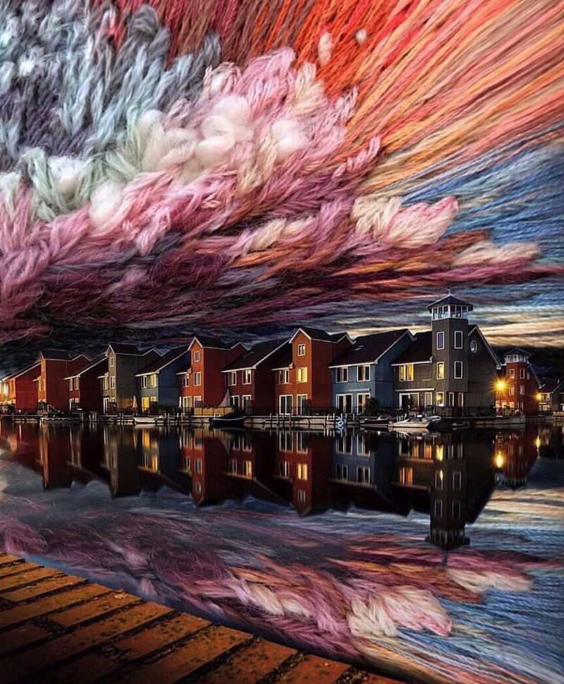 Vera Shimunia é uma artista russa que resolveu substituir os pincéis por agulha e linhas. Uma mestre da arte do borbado, seu trabalho mostra cenas intricadas que capturam cenas onde pôr do sol coloridos aparecem em campos coloridos. Tudo isso com uma variedade de cores fora do comum.