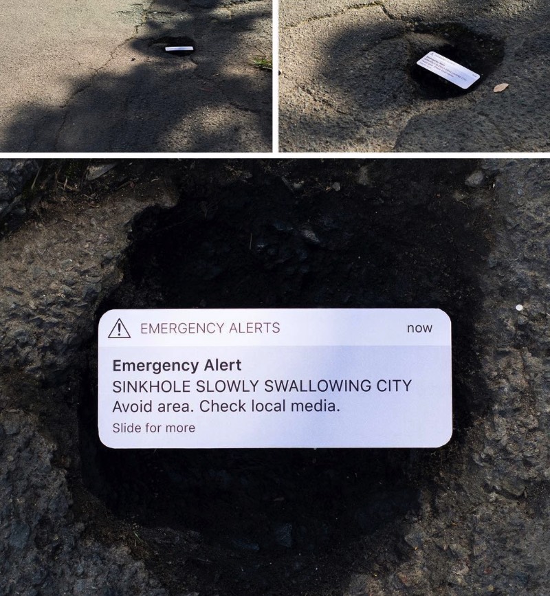 O que muitas pessoas acabariam ignorando pelas ruas, acaba se tornando parte da estranha arte de rua de Michael Pederson. Algumas vezes ele usa de pedaços de grama, outras vezes de uma televisão quebrada abandonada nas ruas. Mas, ele sempre cria algo interessante. 