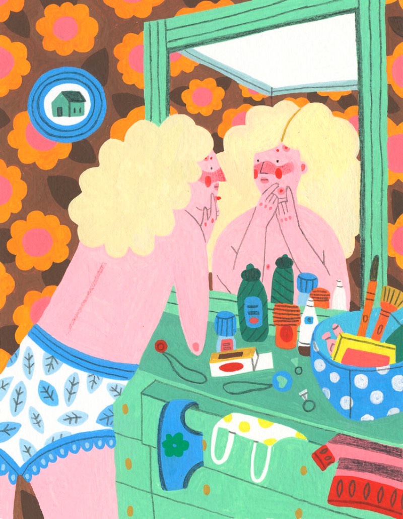 Direto da Filadélfia, vem o trabalho de ilustração de Molly Egan. Seu portfólio é repleto de mulheres divertidas e padrões cheios de cores e ela faz isso a mão em seus muitos cadernos de rascunho. E esses cadernos que são seu maior orgulho já que ela gosta muito de poder trabalhar sem a pressão de criar algo perfeito. 