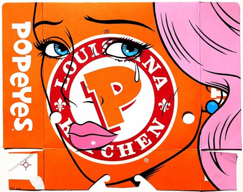 Ben Frost é um artista australiano que é reconhecido internacionalmente pelo sua arte quase caleidoscópica. Seu portfólio é repleto de pinturas que parecem capturar referências de áreas diversas como sign-writing, foto realismo, graffiti e colagens. 