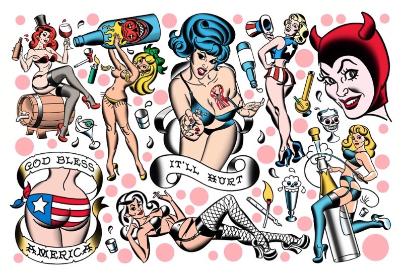 Mitch O’Connell é um ilustrador que se inspira no lado kitsch do mundo, e nas coisas engraçadinhas e cheias de curvas que existem em uma estética vintage. É isso que ele usa de referência para criar as belíssimas ilustrações que você pode ver logo abaixo. 