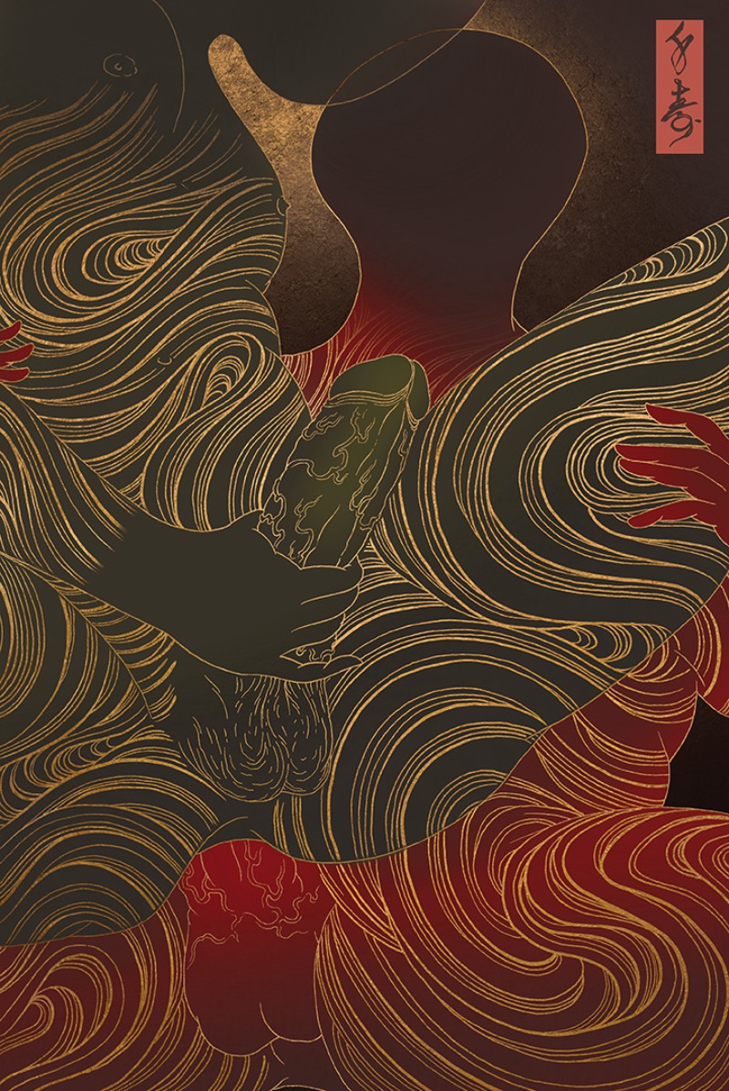 Senju Horimatsu continua com a tradição conhecida como Shunga, a arte erótica japonesa. E seus desenhos transformam essa tradição em algo atualizado, algo que transforma um gênero antigo em uma sensibilidade contemporânea.