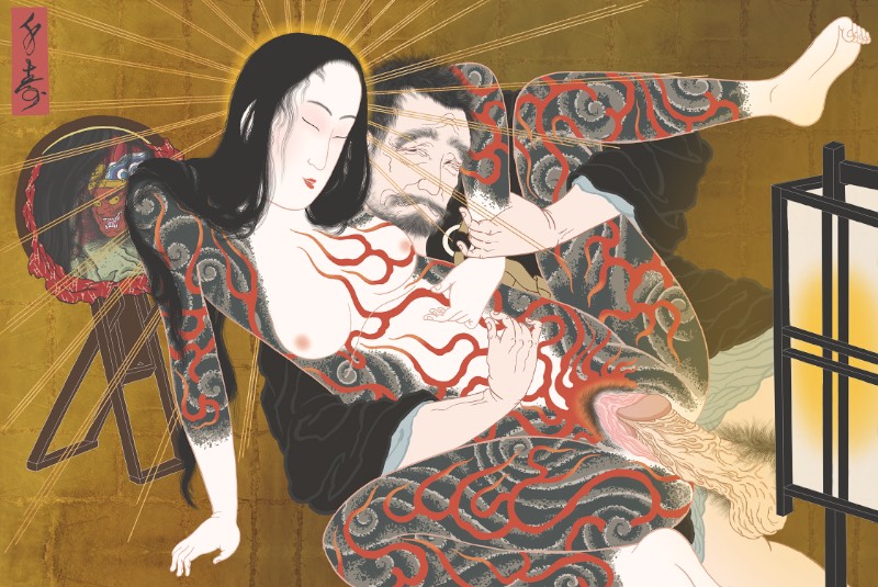 Senju Horimatsu continua com a tradição conhecida como Shunga, a arte erótica japonesa. E seus desenhos transformam essa tradição em algo atualizado, algo que transforma um gênero antigo em uma sensibilidade contemporânea.