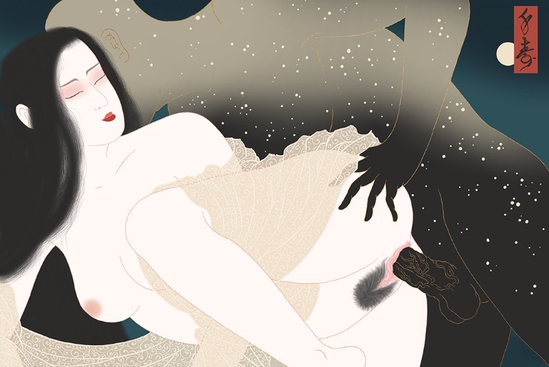 Senju Horimatsu continua com a tradição conhecida como Shunga, a arte erótica japonesa. E seus desenhos transformam essa tradição em algo atualizado, algo que transforma um gênero antigo em uma sensibilidade contemporânea.