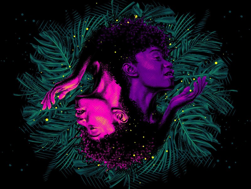 Vivendo e trabalhando direto de Washington, a capital dos Estados Unidos, Tracie Ching é uma artista digital que aprendeu tudo que ela sabe sozinha. E, hoje em dia, ela se especializa em complexos retratos digitais que mais parecem ter saído de uma nota de dinheiro. Suas ilustrações, normalmente, vem com uma palheta de cores limitadas. Isso ocorre devido aos anos em que ela trabalhou imprimindo posters em silk screen. E, nesse processo de impressão, o número de cores é limitado. Dai surgiu um estilo elaborado quando se trata de composições e traços, mas que é simples quando se trata das cores. 