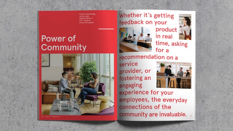 FrameWork é o nome do design system que foi criado pelo pessoal da Gretel. Tudo isso foi desenvolvido com a ideia de facilitar o trabalho dos designers da WeWork pelo mundo e para criar uma estética mais homogênea e que refletisse os valores da empresa. 
