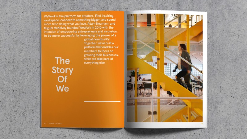 FrameWork é o nome do design system que foi criado pelo pessoal da Gretel. Tudo isso foi desenvolvido com a ideia de facilitar o trabalho dos designers da WeWork pelo mundo e para criar uma estética mais homogênea e que refletisse os valores da empresa. 