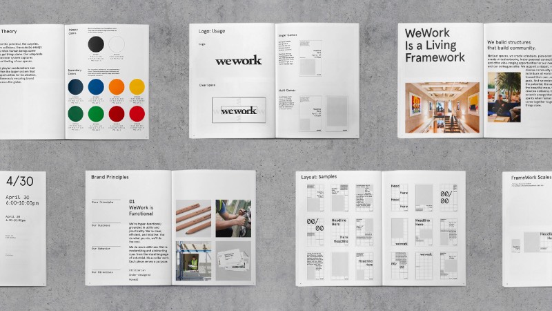 FrameWork é o nome do design system que foi criado pelo pessoal da Gretel. Tudo isso foi desenvolvido com a ideia de facilitar o trabalho dos designers da WeWork pelo mundo e para criar uma estética mais homogênea e que refletisse os valores da empresa. 