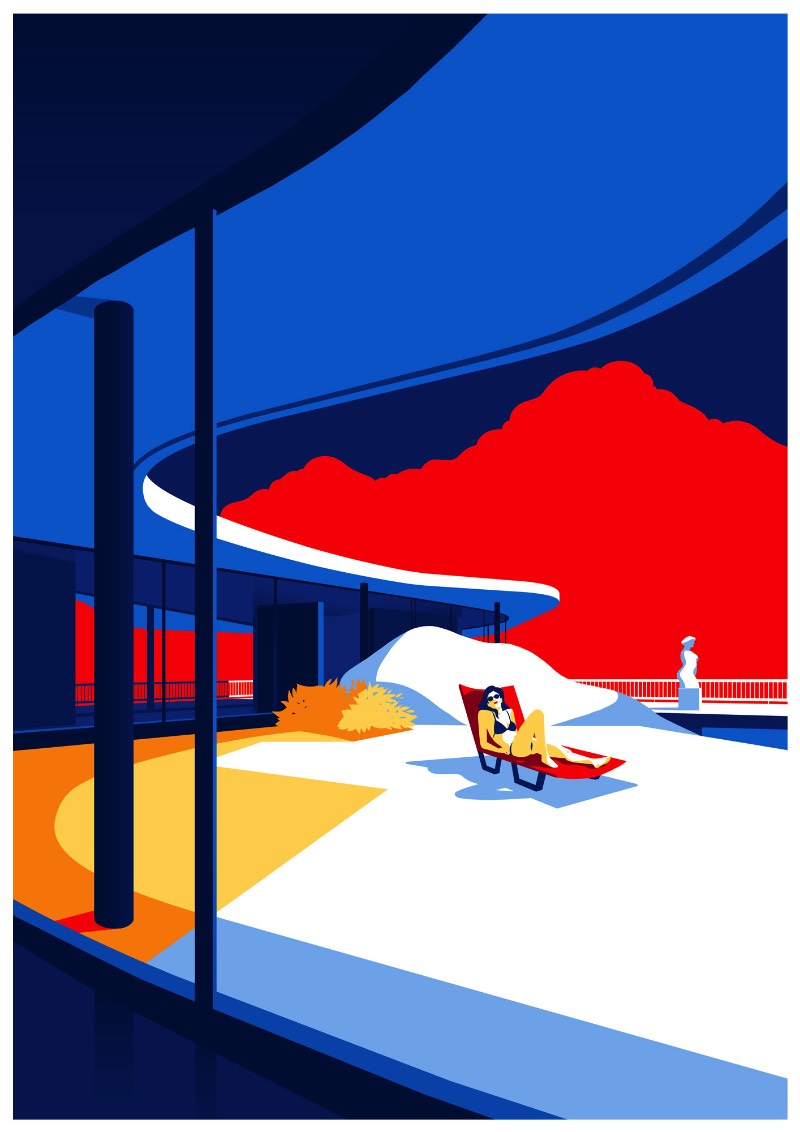 Entre os fãs da arquitetura de Oscar Niemeyer está o ilustrador húngaro Levente Szabo que resolveu dedicar uma série de ilustrações ao arquiteto. Essas ilustrações exploram as possibilidades estéticas que o concreto reforçado apresenta e o quão influente esse material foi nas construções do final do século passado.