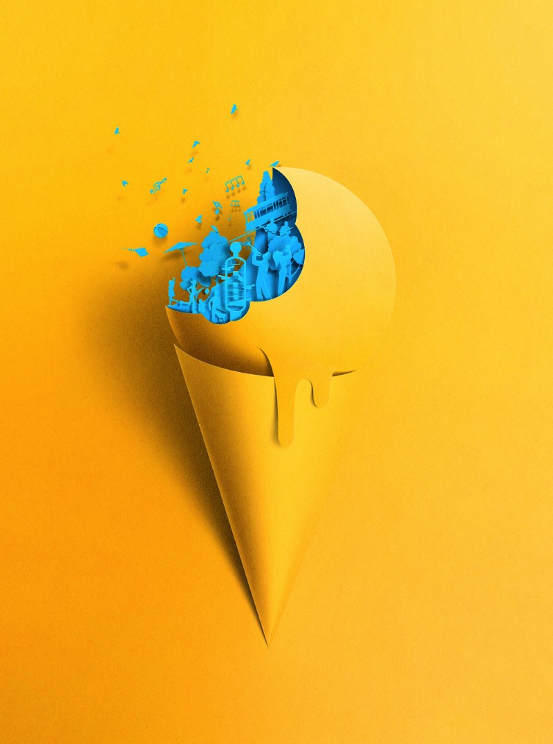Eiko Ojala é um renomado ilustrador e designer gráfico baseado entre a Estônia e a Nova Zelândia, o que me soa como uma distância geográfica para lá de grande. Seu trabalho é construído quase que completamente de forma digital, apesar disso, seu processo de desenho é sempre feito a mão. 