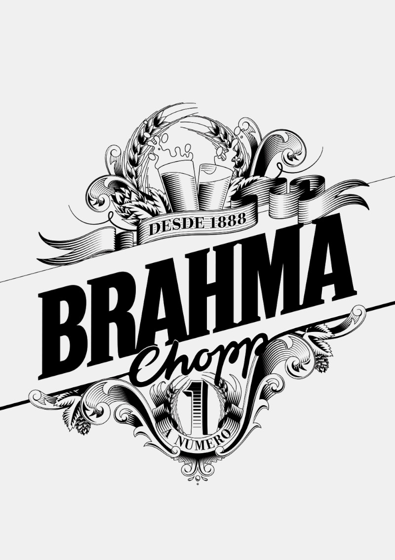 Em 2016, Jackson Alves trabalhou em um projeto de lettering e de design de embalagens para a cerveja Brahma. A ideia era a de criar uma nova embalagem para a cerveja, uma embalagem que misturasse um estilo de lettering e caligrafia único mas… Parece que o projeto não deu certo e acabou sendo arquivado.