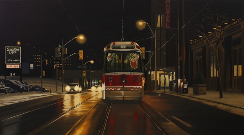 Peter Harris é um artista canadense baseado em Toronto cujo trabalho explora temas que envolvem a paisagem urbana que vemos no nosso dia a dia. E tudo isso em pinturas a óleo. Nos últimos 25 anos, a obsessão dos artista pelas cidades e pela vida urbana tem sido um objeto constante na sua vida e no seu trabalho. E você consegue ver isso muito bem nas imagens que eu selecionei de seu portfólio.