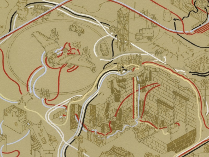 Andrew DeGraff é um artista americano que resolveu criar uma série de belíssimos mapas, pintados a mão, que mostram a história de alguns de seus filmes favoritos. Filmes como Pulp Fiction e North by Northwest, King Kong e Fargo… Onde você consegue ver as rotas que os personagens principais fazem nesses filmes em detalhes cartográficos. 
