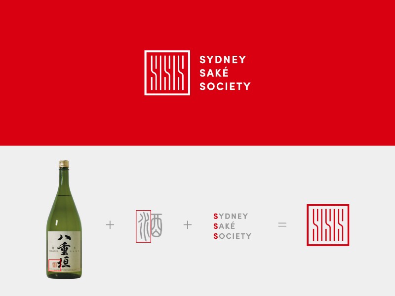 A Sydney Sake Society é uma organização cujo objetivo é a de superar esse fosso que existe entre a cultura de sake e a vibrante cena gastronômica de Sydney, na Austrália. Para ajudar a resolver esse problema, o designer Kevin Teh desenvolveu uma identidade visual que representasse uma imagem japonesa moderna, amida do Ocidente e que não viesse carregada com todos os clichês orientais que já conhecemos.