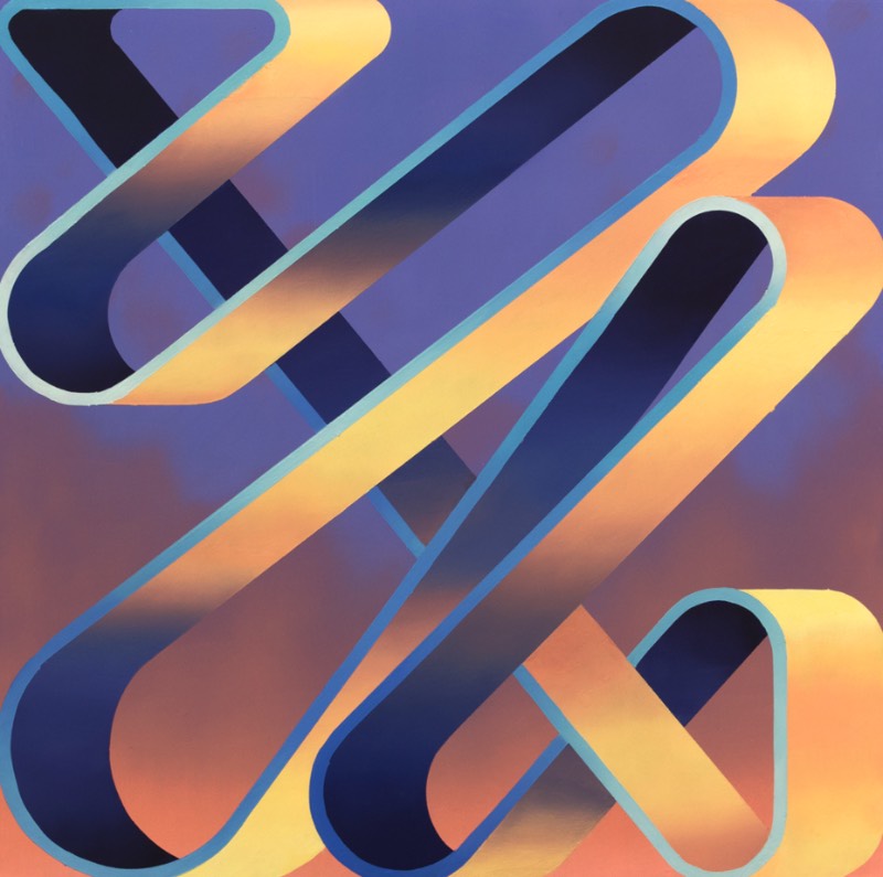 Dan Perkins é um artista norte-americano baseado no Brooklyn que cria trabalhos geométricos abstratos que incorporam elementos de pintura minimalista com gradientes coloridos. Visualmente falando, suas pinturas tem pitadas de algo lúdico e foi isso que capturou minha atenção quando deparei com seu portfólio pela primeira vez. 