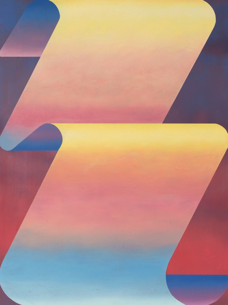 Dan Perkins é um artista norte-americano baseado no Brooklyn que cria trabalhos geométricos abstratos que incorporam elementos de pintura minimalista com gradientes coloridos. Visualmente falando, suas pinturas tem pitadas de algo lúdico e foi isso que capturou minha atenção quando deparei com seu portfólio pela primeira vez. 