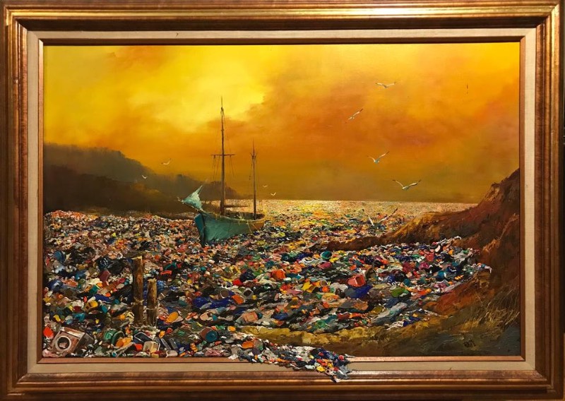 A arte e as pinturas de Dave Pollot são um pouco peculiares já que envolvem alterações em outras pinturas. É isso mesmo que você leu. O artista visita lojas de objetos usados na procura de algo especial que possa receber seu toque e se transformado em algo diferente. 