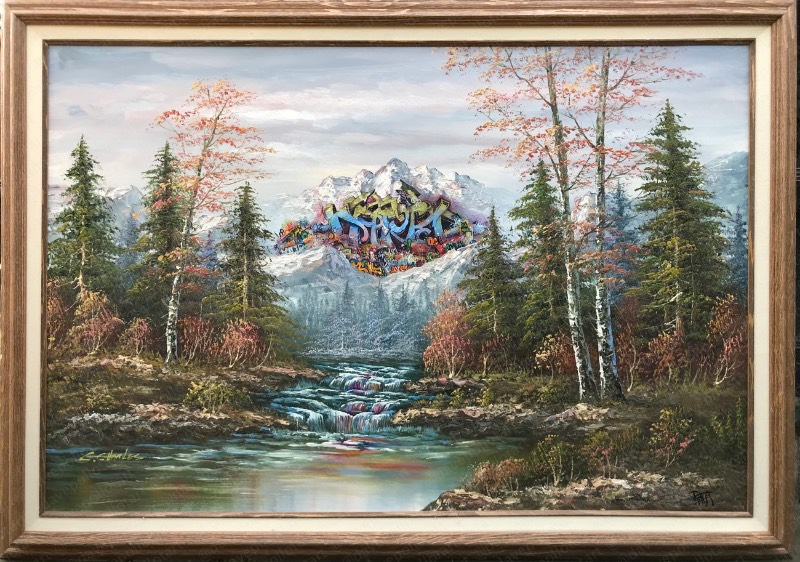 A arte e as pinturas de Dave Pollot são um pouco peculiares já que envolvem alterações em outras pinturas. É isso mesmo que você leu. O artista visita lojas de objetos usados na procura de algo especial que possa receber seu toque e se transformado em algo diferente. 