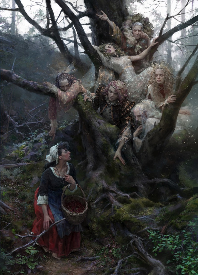 Me deparei com a arte digital de Yuliya Litvinova hoje de manhã e foi um daqueles momentos que você enxerga alguma coisa diferente e precisa parar para conferir o que que você está vendo de verdade. Foi isso que aconteceu comigo quando vi sua ilustração chamada de Little birdies, onde vemos uma espécie de cativeiro pelo ponto de vista do captor onde anjos estão aprisionados, com suas asas amarradas. 