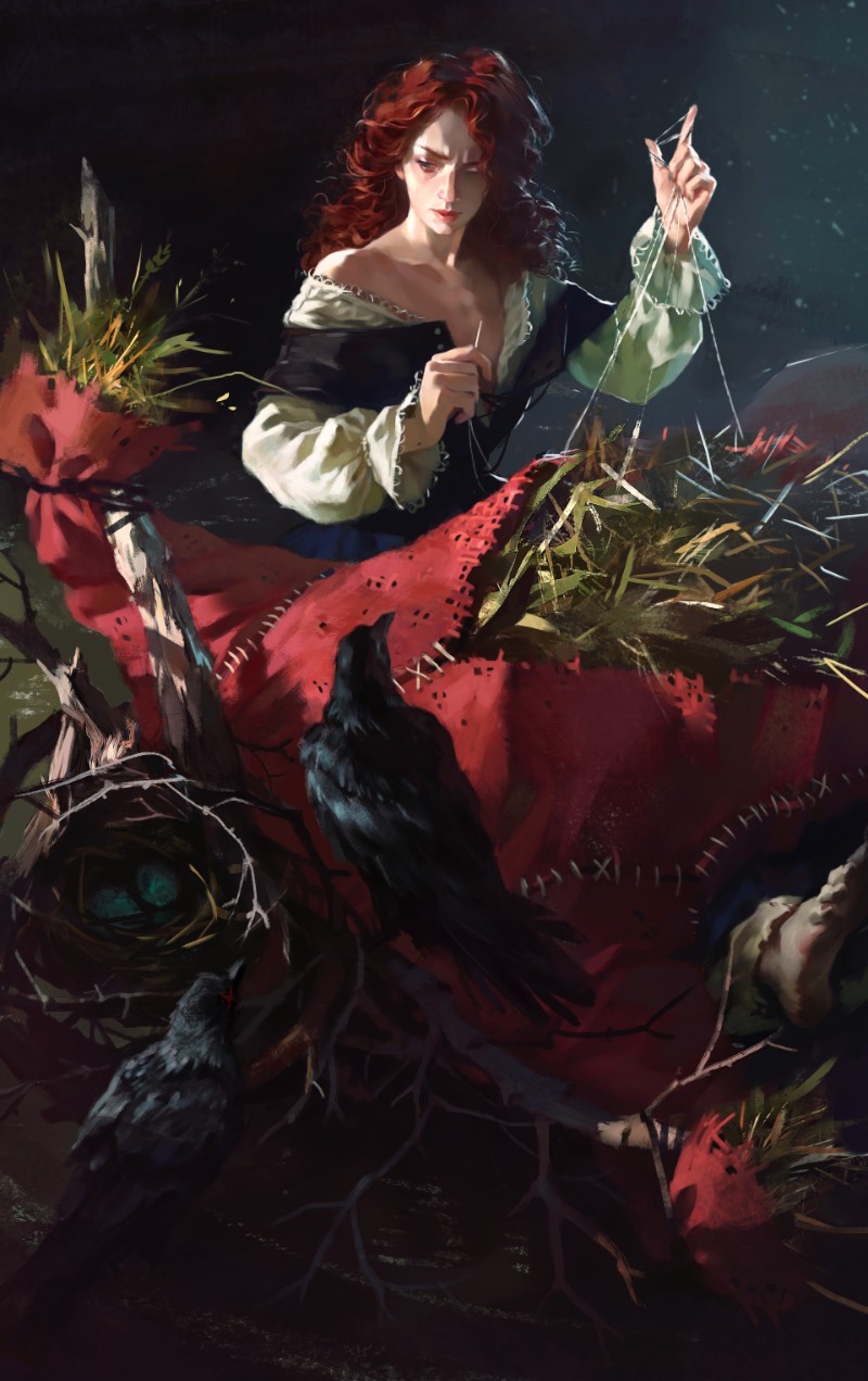 Me deparei com a arte digital de Yuliya Litvinova hoje de manhã e foi um daqueles momentos que você enxerga alguma coisa diferente e precisa parar para conferir o que que você está vendo de verdade. Foi isso que aconteceu comigo quando vi sua ilustração chamada de Little birdies, onde vemos uma espécie de cativeiro pelo ponto de vista do captor onde anjos estão aprisionados, com suas asas amarradas. 