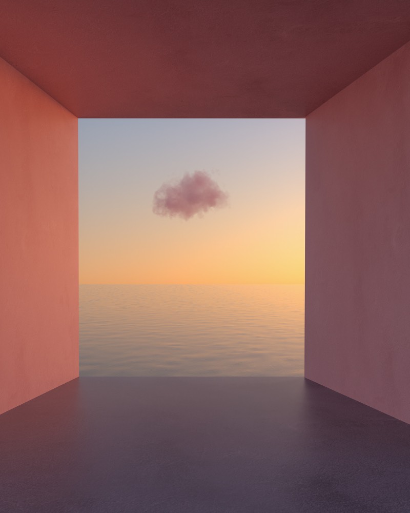 Na série de imagens que recebeu o nome de Somewhere in the World, Minjin Kang e Mijoo Kim estavam interessados em criar um surreal mundo vibrante mas em um estilo minimalista. O objetivo dos artistas do Mue Studios era o de criar espaços oníricos que fossem renderizados como arquitetura, como se fossem ilusões vistas por breves momentos.
