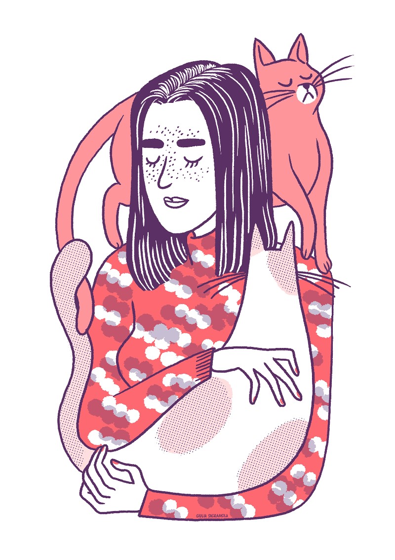 Giulia Sagramola é uma ilustradora, cartunista e designer italiana que diz ser apaixonada com tudo que é relacionado com cachorros, quadrinhos e a cultura pop japonesa. Talvez, por isso mesmo que ela passa grande parte do seu tempo desenhando e criando histórias. Além de, claro, ilustrações para seus clientes. 
