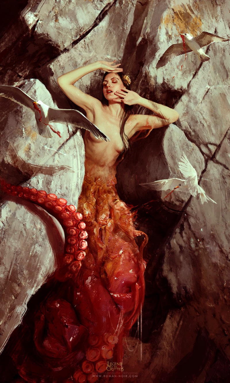 Bastien Lecouffe Deharme é um artista e ilustrador francês cujo trabalho é voltado para jogos de videogame com pitadas de uma estética gótica que me parece muito o com o que eu costumava ver em livros de RPG nos anos noventa. Mas, ele faz isso tudo com um visual um pouco diferente e com uma atenção fora do comum com os detalhes. 