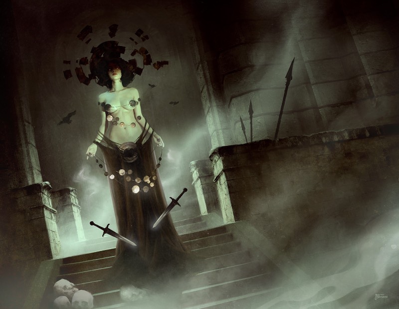 Bastien Lecouffe Deharme é um artista e ilustrador francês cujo trabalho é voltado para jogos de videogame com pitadas de uma estética gótica que me parece muito o com o que eu costumava ver em livros de RPG nos anos noventa. Mas, ele faz isso tudo com um visual um pouco diferente e com uma atenção fora do comum com os detalhes. 