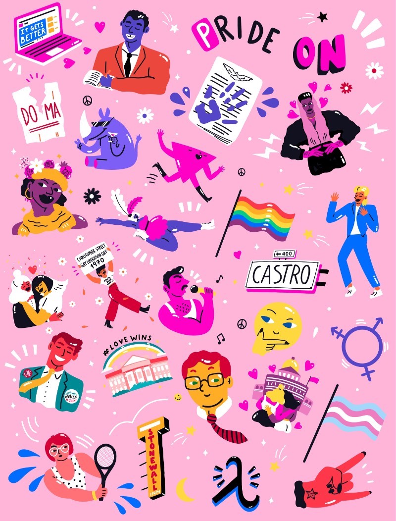 Marylou Faure é uma ilustradora francesa em Londres e seu trabalho é reconhecido facilmente pelo uso de minimalista de cores fortes e de uma tipografia manual. Seus projetos tem sempre um ângulo um pouco divertido e sempre me divirto dando uma olhada no que ela anda publicando por ai.