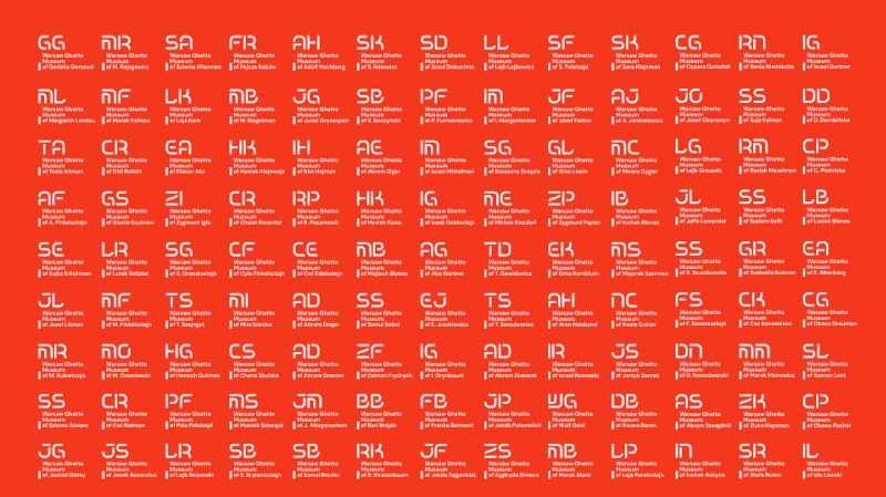 Para se trabalhar com a identidade visual do Museu do Gueto de Varsóvia é preciso pensar sobre a função da memória e como representar todos aqueles que viveram por esse que foi um dos momentos mais dramáticos da história da Segunda Guerra Mundial. Por culpa disso tudo, a abordagem do pessoal da DADADA Studio foi um pouco diferente e até questionou um pouco da estrutura do design gráfico.
