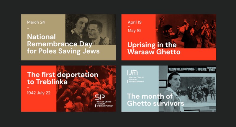 Para se trabalhar com a identidade visual do Museu do Gueto de Varsóvia é preciso pensar sobre a função da memória e como representar todos aqueles que viveram por esse que foi um dos momentos mais dramáticos da história da Segunda Guerra Mundial. Por culpa disso tudo, a abordagem do pessoal da DADADA Studio foi um pouco diferente e até questionou um pouco da estrutura do design gráfico.