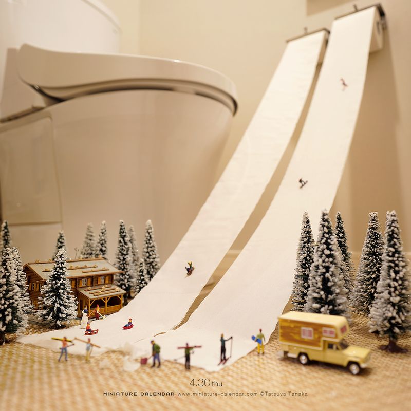 Miniature Calendar é o nome de um fenomenal projeto criado pelo artista japonês Tatsuya Tanaka. Ele tem trabalhado nessa série de dioramas desde 2011 e conseguiu capturar a essência da vida cotidiana nas suas imagens diárias.