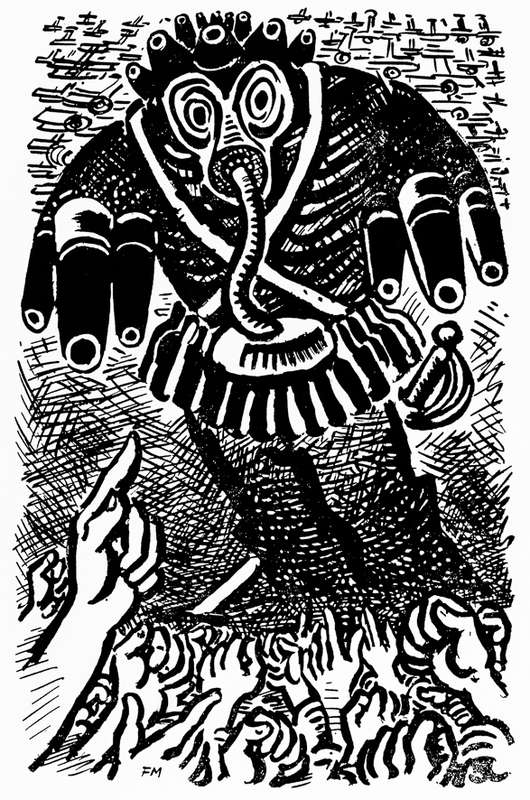 Frans Masereel foi um artista e ilustrador belga mais conhecido por seus romances em xilogravura, que ele criou no início do século XX. Seu trabalho é frequentemente considerado um precursor da história em quadrinhos, pois combina a linguagem visual da história em quadrinhos com a narrativa literária da história. 