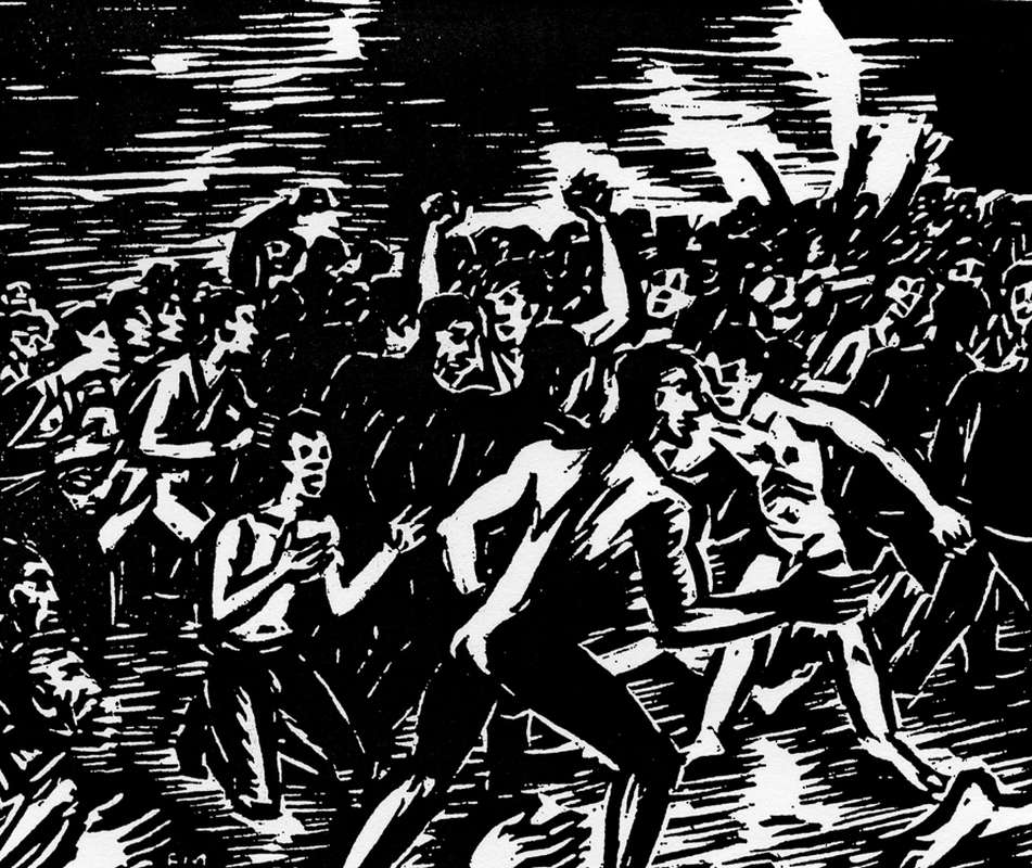 Frans Masereel foi um artista e ilustrador belga mais conhecido por seus romances em xilogravura, que ele criou no início do século XX. Seu trabalho é frequentemente considerado um precursor da história em quadrinhos, pois combina a linguagem visual da história em quadrinhos com a narrativa literária da história. 