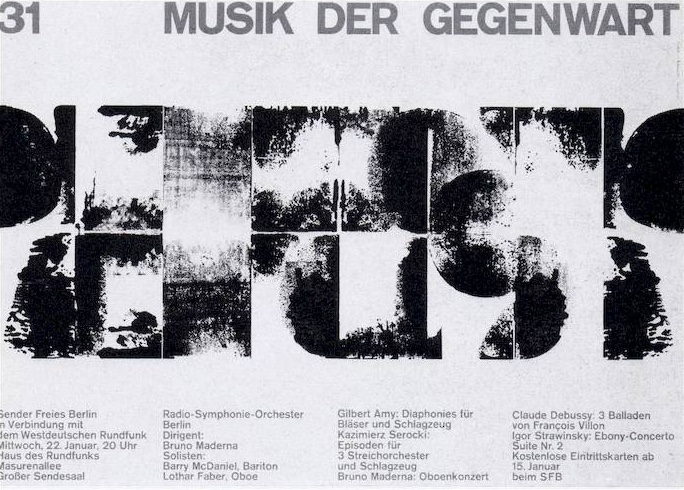 O trabalho de cartaz para a Rádio Free Berlin de 1962 a 1966 representa um ponto de viragem na estética cultural da cidade. Através dos seus designs inovadores, Hans Förtsch, Sigrid von Baumgarten e Reinhart Braun não só elevaram a imagem pública da estação, mas também deixaram as suas marcas no panorama da comunicação visual da Berlim da época. 