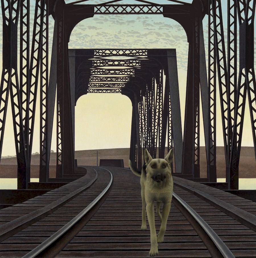 Alex Colville é o nome de um artista canadense que ficou conhecido por transcender o mero realismo nas suas obras de arte. Assim, ele acabou alinhando-se mais com o um movimento artístico conhecido como Precisionismo da década de 1930 do que com o fotorrealismo tradicional.