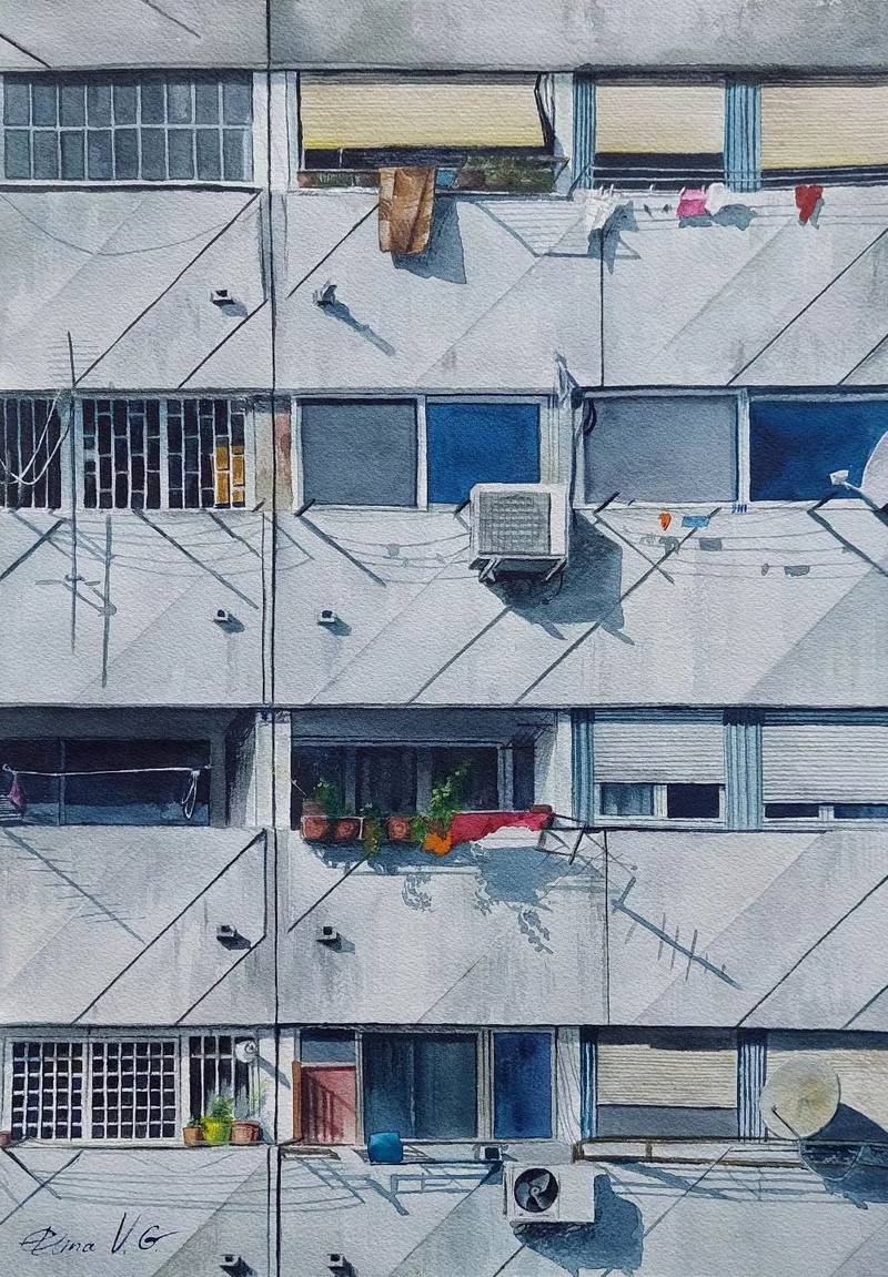 Elina V.G. é uma artista que usa da aquarela como um tributo a beleza do cotidiano. Ela nasceu na Bulgária e, hoje em dia, mora em Copenhague, Dinamarca. A artista, que é autodidata, traz uma década de experiência em design digital para a sua prática artística, captando com perfeição a beleza dos momentos cotidianos.