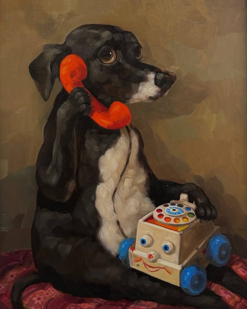 O que diferencia Alison Friend é sua capacidade de envolver a audiência no processo criativo das suas pinturas. As suas pinturas intencionalmente abertas convidam você a imaginar as histórias que se desenrolam por trás daqueles expressivos olhos de animais. Esse elemento quase interativo acrescenta profundidade e diversão ao seu trabalho, uma vez que cada espectador se torna um cocriador da história.