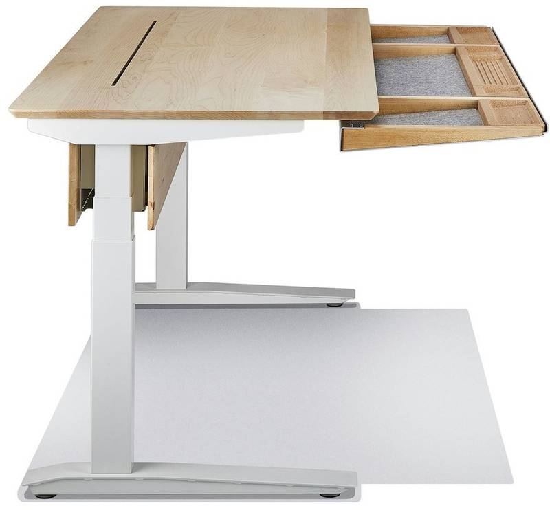 Vamos encarar os fatos: a maioria das standing desk são bem básicas: apenas uma superfície plana com pernas que sobem e descem. Mas a Standing Desk da Grovemade? Ela é única. Esta mesa foi projetada para ser bonita e prática e com recursos inteligentes que a tornam perfeita para o ambiente de trabalho moderno.
